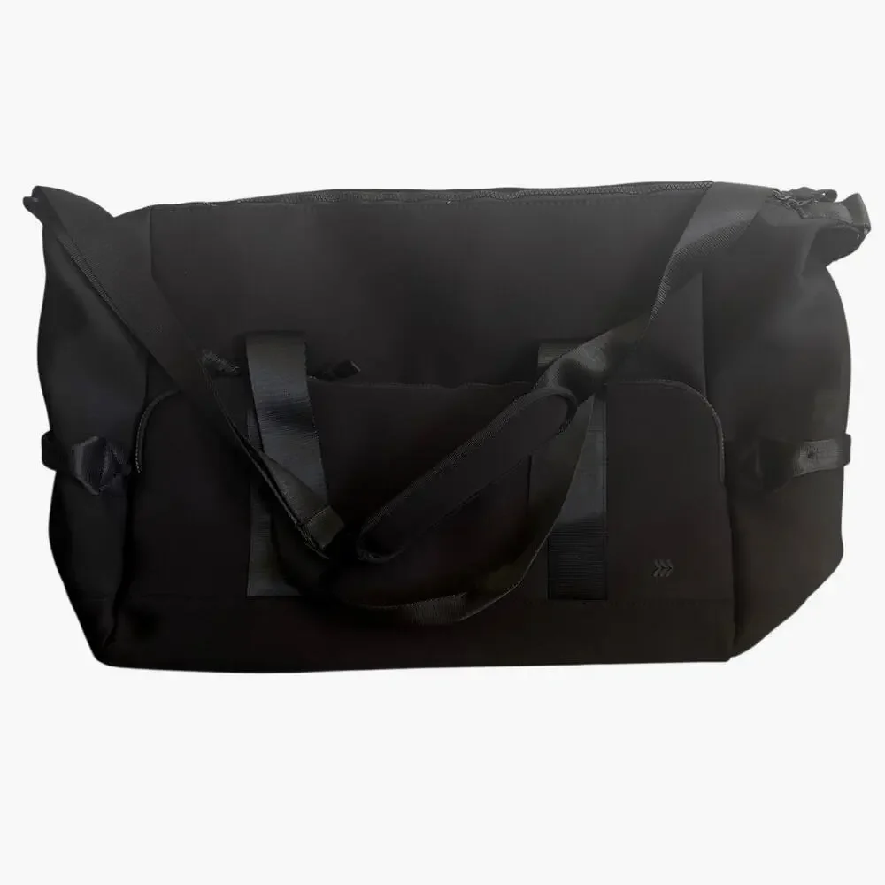 All In Motion Neoprene Weekender Bag Black 35L Travel Gym Carry On Tote